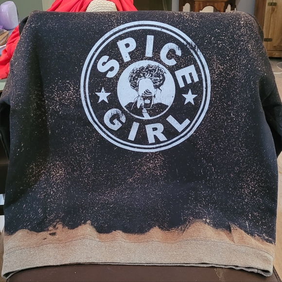Spice Girl Black and Tan Sweatshirt - Picture 2 of 5